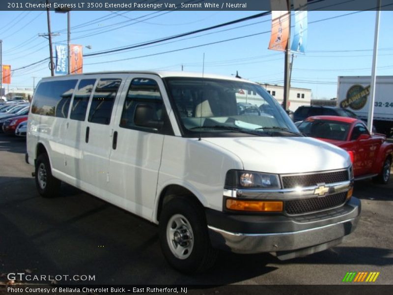Summit White / Neutral 2011 Chevrolet Express LT 3500 Extended Passenger Van