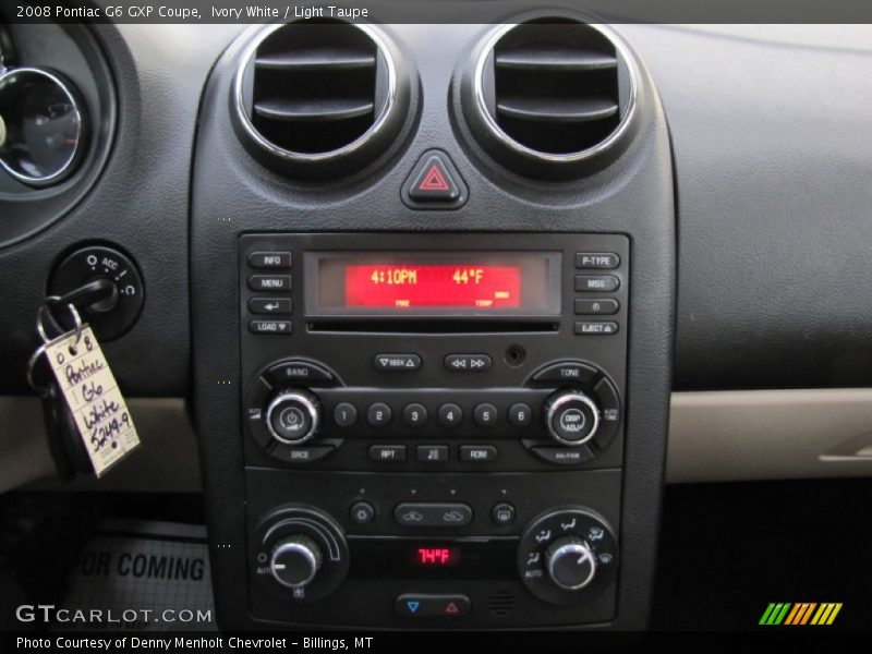 Ivory White / Light Taupe 2008 Pontiac G6 GXP Coupe