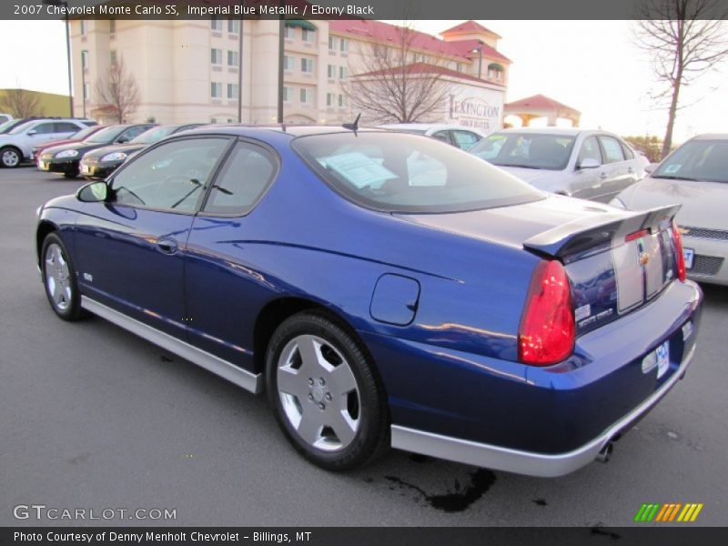 Imperial Blue Metallic / Ebony Black 2007 Chevrolet Monte Carlo SS