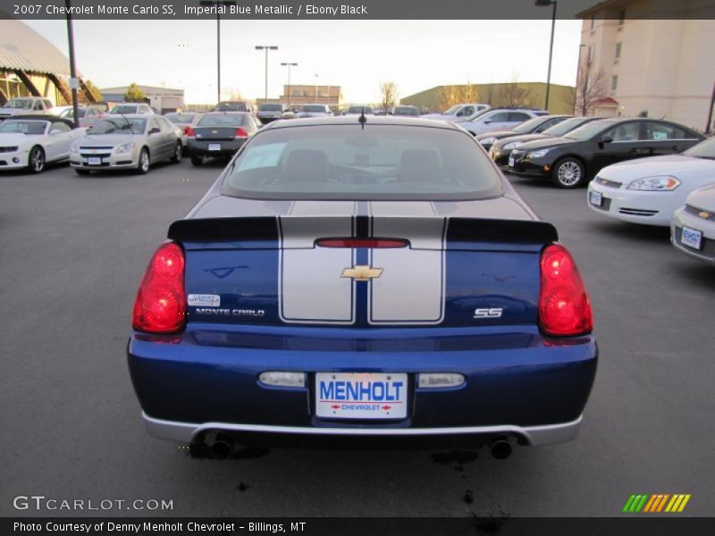Imperial Blue Metallic / Ebony Black 2007 Chevrolet Monte Carlo SS
