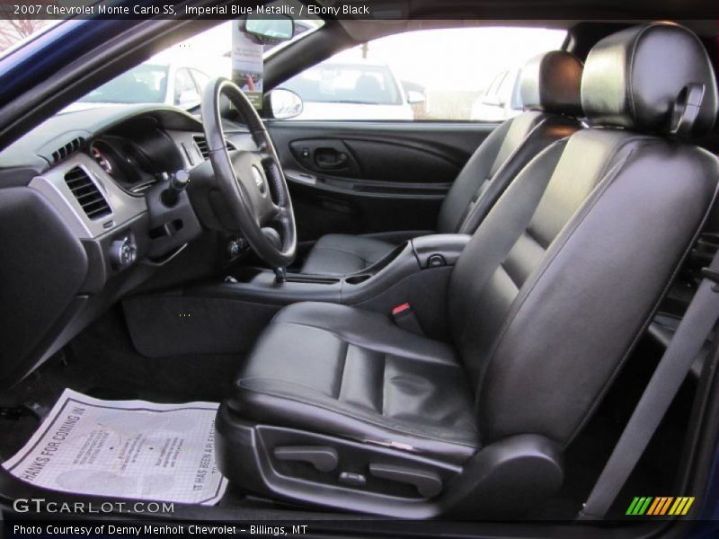 Imperial Blue Metallic / Ebony Black 2007 Chevrolet Monte Carlo SS