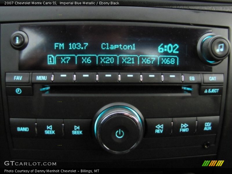 Imperial Blue Metallic / Ebony Black 2007 Chevrolet Monte Carlo SS