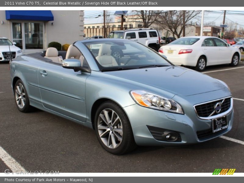 Celestial Blue Metallic / Soverign Hide Off Black Leather/Off Black 2011 Volvo C70 T5
