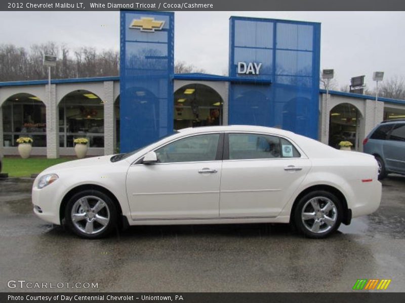 White Diamond Tricoat / Cocoa/Cashmere 2012 Chevrolet Malibu LT