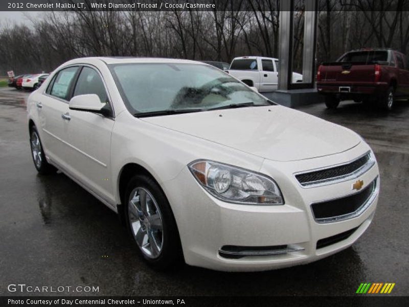 White Diamond Tricoat / Cocoa/Cashmere 2012 Chevrolet Malibu LT