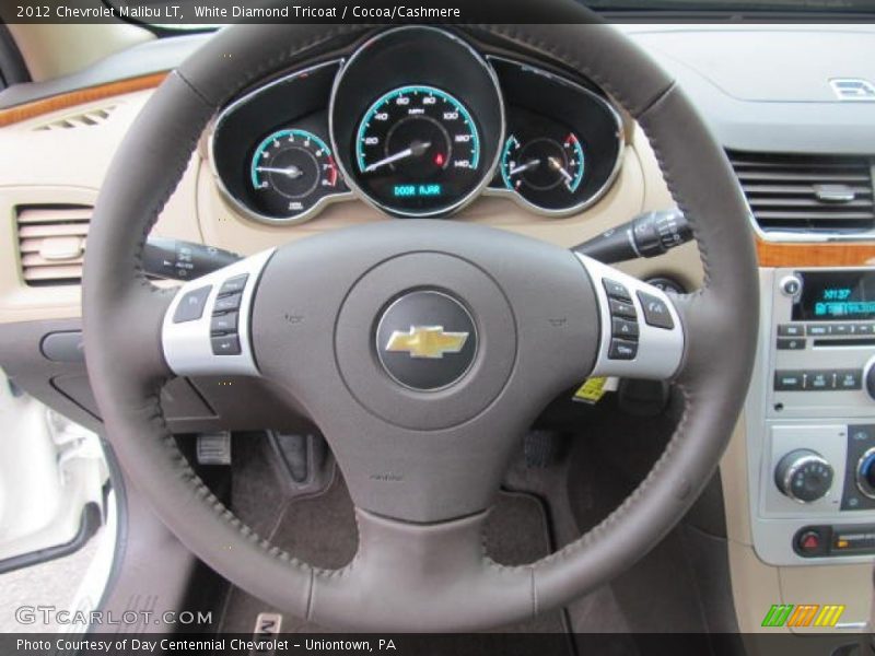 White Diamond Tricoat / Cocoa/Cashmere 2012 Chevrolet Malibu LT