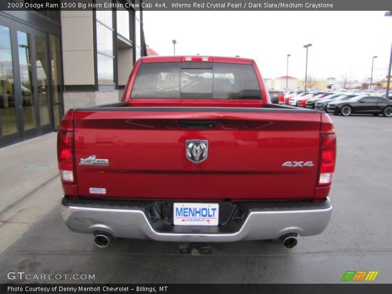 Inferno Red Crystal Pearl / Dark Slate/Medium Graystone 2009 Dodge Ram 1500 Big Horn Edition Crew Cab 4x4