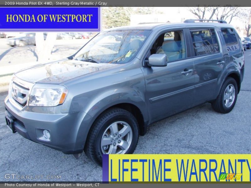 Sterling Gray Metallic / Gray 2009 Honda Pilot EX 4WD