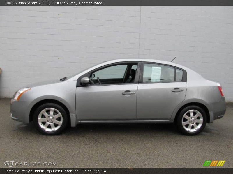 Brilliant Silver / Charcoal/Steel 2008 Nissan Sentra 2.0 SL