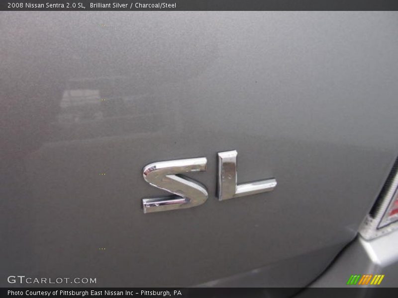 Brilliant Silver / Charcoal/Steel 2008 Nissan Sentra 2.0 SL