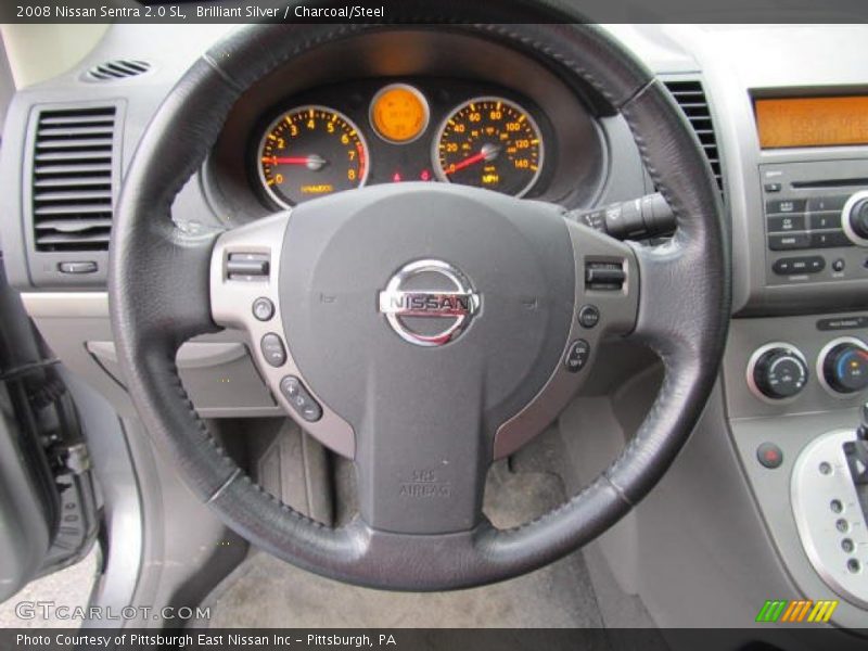 Brilliant Silver / Charcoal/Steel 2008 Nissan Sentra 2.0 SL