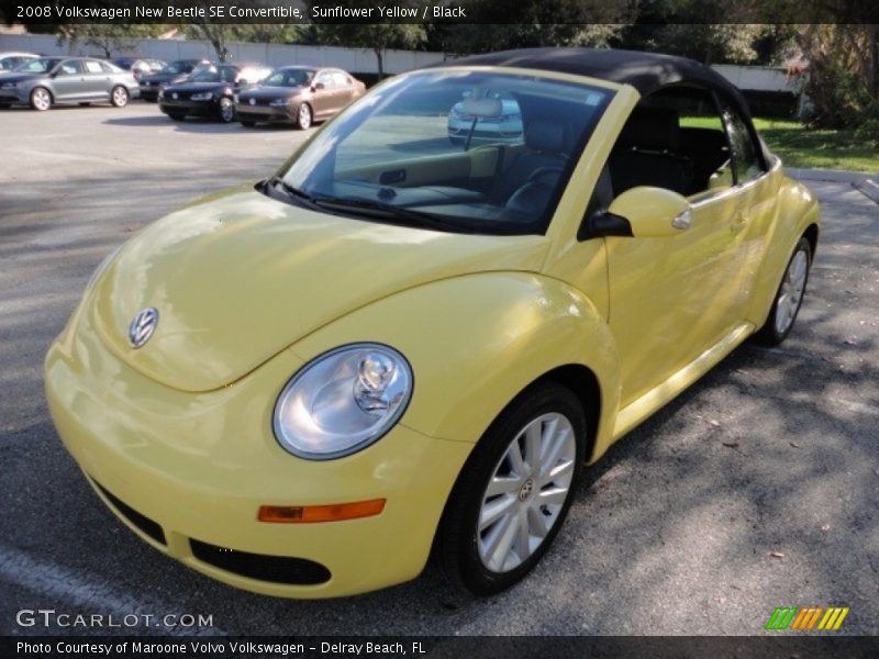 Sunflower Yellow / Black 2008 Volkswagen New Beetle SE Convertible