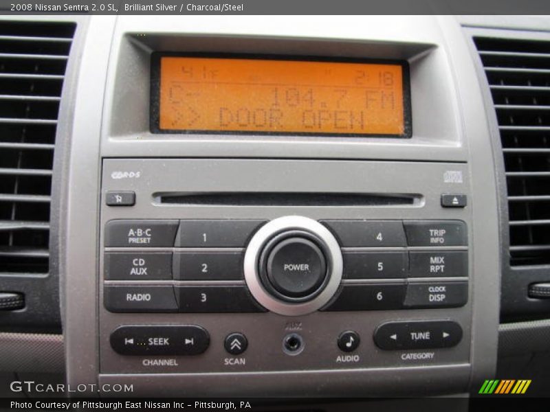 Brilliant Silver / Charcoal/Steel 2008 Nissan Sentra 2.0 SL