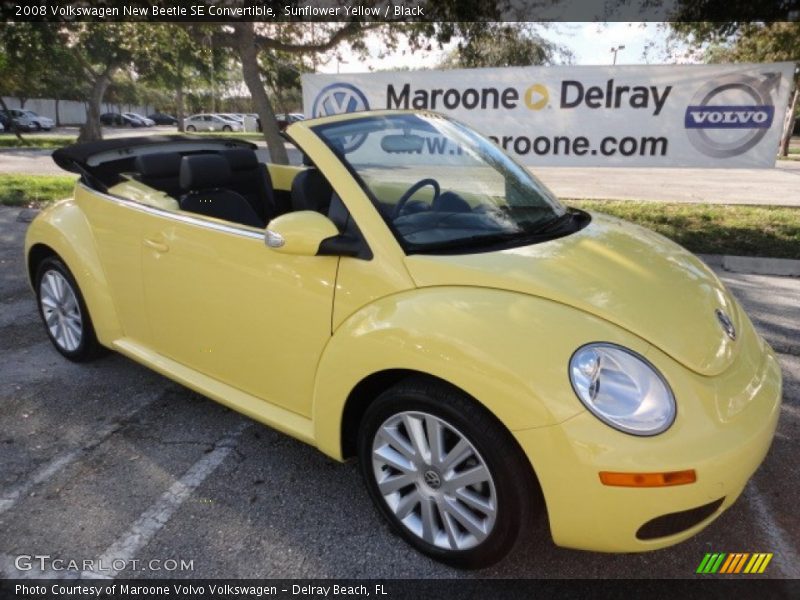 Sunflower Yellow / Black 2008 Volkswagen New Beetle SE Convertible