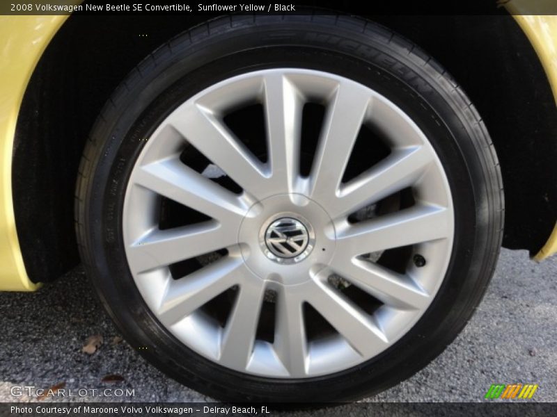 Sunflower Yellow / Black 2008 Volkswagen New Beetle SE Convertible