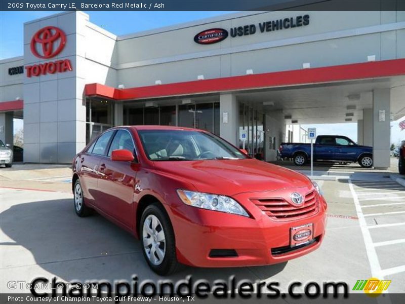 Barcelona Red Metallic / Ash 2009 Toyota Camry LE