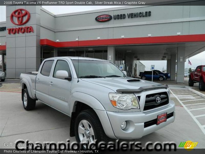 Silver Streak Mica / Graphite Gray 2008 Toyota Tacoma V6 PreRunner TRD Sport Double Cab