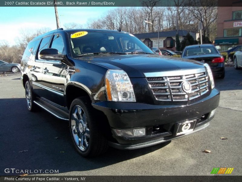 Black Raven / Ebony/Ebony 2007 Cadillac Escalade ESV AWD