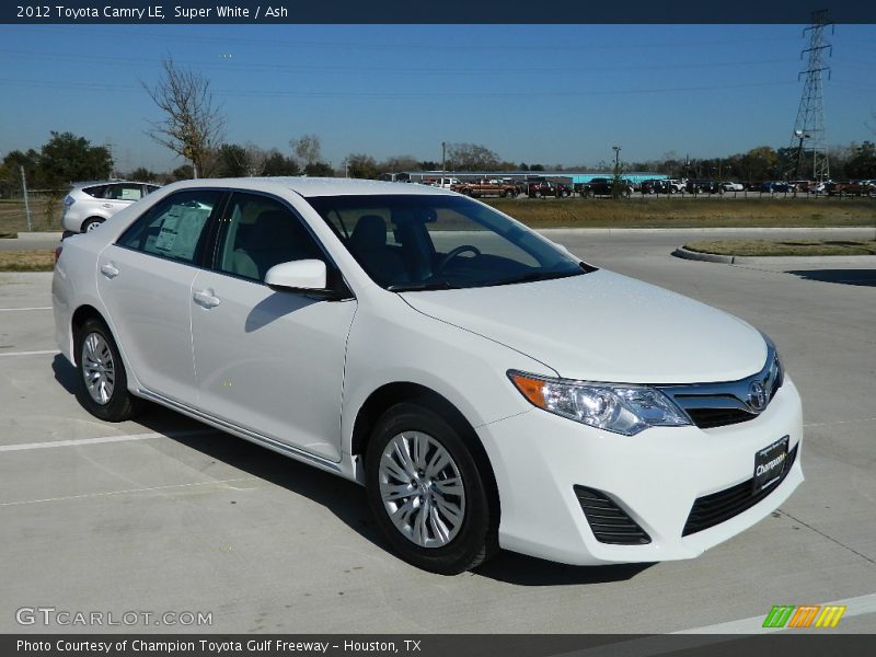 Super White / Ash 2012 Toyota Camry LE