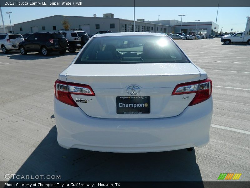 Super White / Ash 2012 Toyota Camry LE