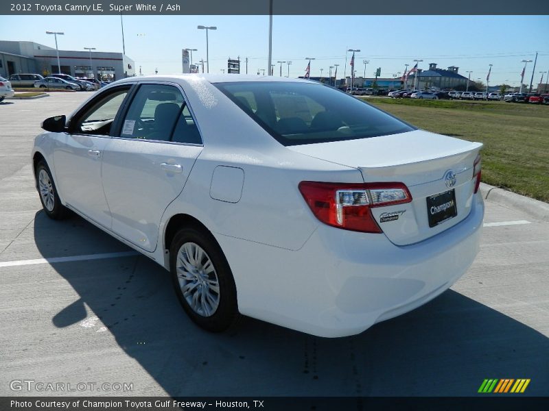 Super White / Ash 2012 Toyota Camry LE