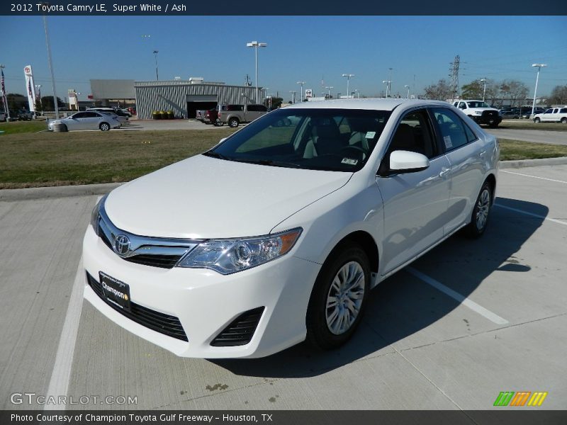 Super White / Ash 2012 Toyota Camry LE