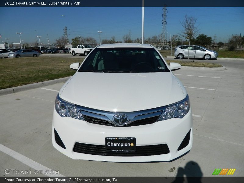 Super White / Ash 2012 Toyota Camry LE