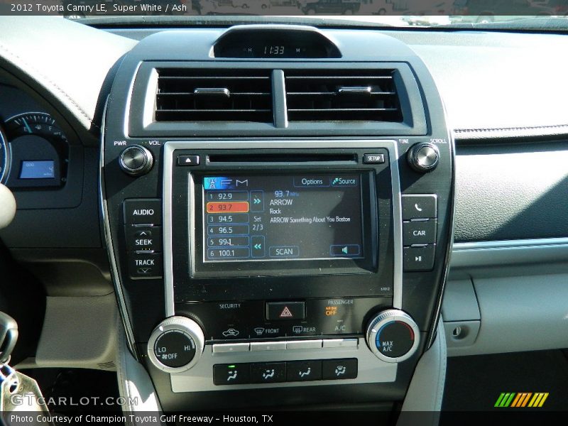 Super White / Ash 2012 Toyota Camry LE