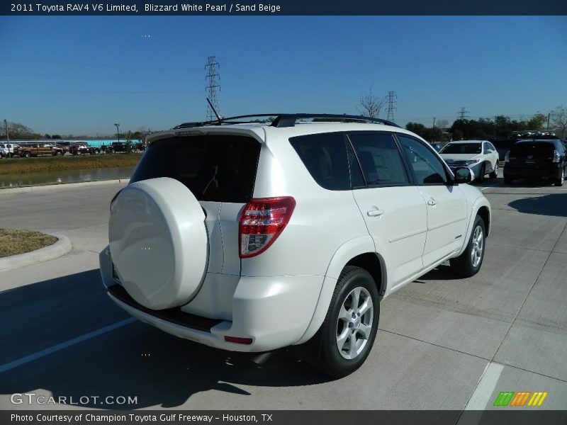 Blizzard White Pearl / Sand Beige 2011 Toyota RAV4 V6 Limited