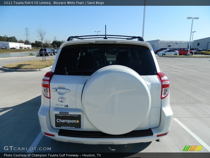 Blizzard White Pearl / Sand Beige 2011 Toyota RAV4 V6 Limited