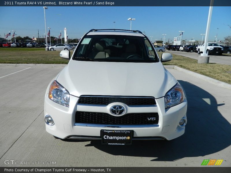 Blizzard White Pearl / Sand Beige 2011 Toyota RAV4 V6 Limited