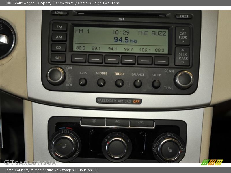 Candy White / Cornsilk Beige Two-Tone 2009 Volkswagen CC Sport