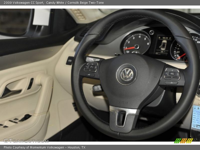 Candy White / Cornsilk Beige Two-Tone 2009 Volkswagen CC Sport