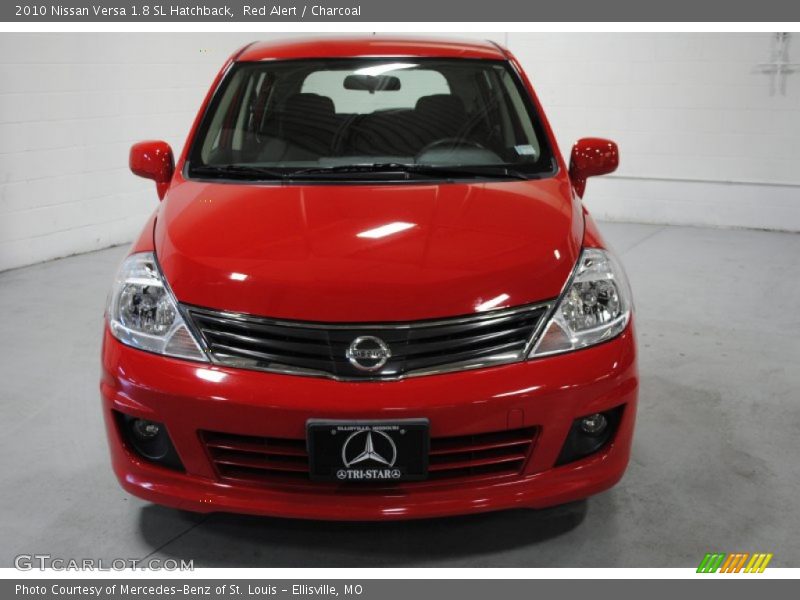 Red Alert / Charcoal 2010 Nissan Versa 1.8 SL Hatchback