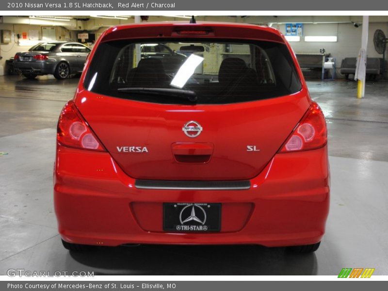 Red Alert / Charcoal 2010 Nissan Versa 1.8 SL Hatchback