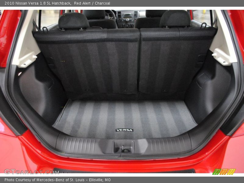 Red Alert / Charcoal 2010 Nissan Versa 1.8 SL Hatchback