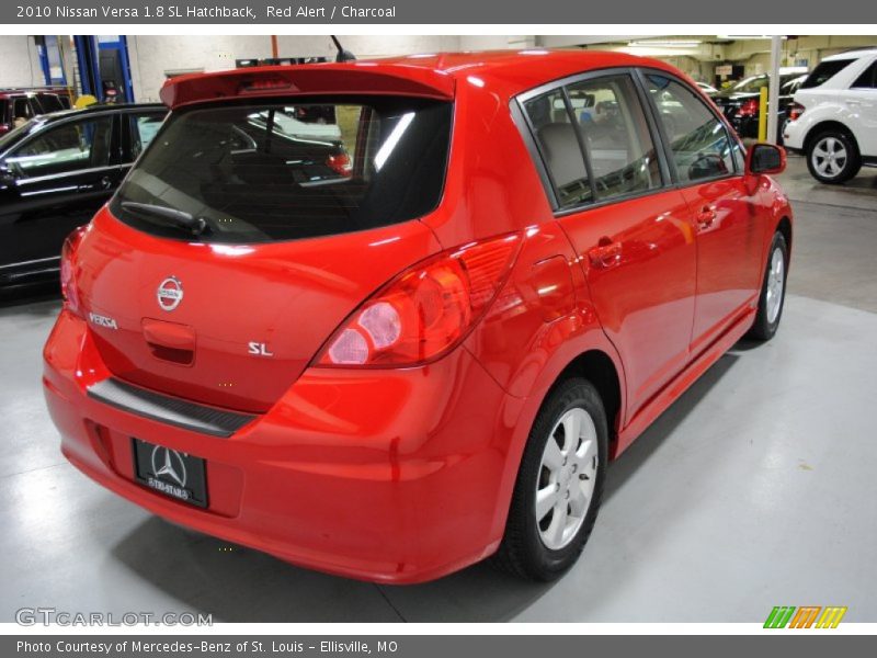 Red Alert / Charcoal 2010 Nissan Versa 1.8 SL Hatchback