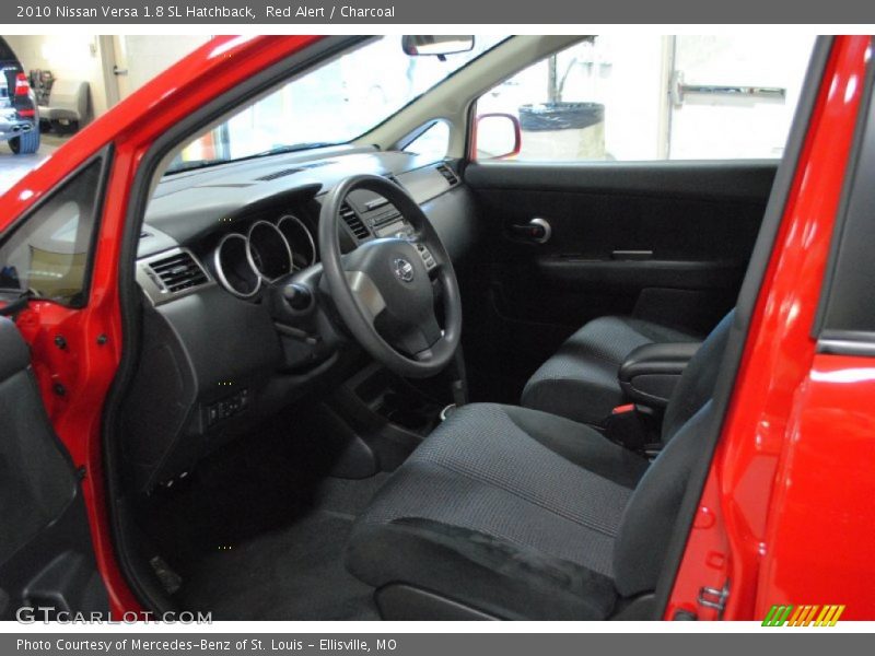 Red Alert / Charcoal 2010 Nissan Versa 1.8 SL Hatchback