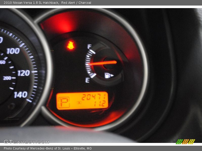 Red Alert / Charcoal 2010 Nissan Versa 1.8 SL Hatchback