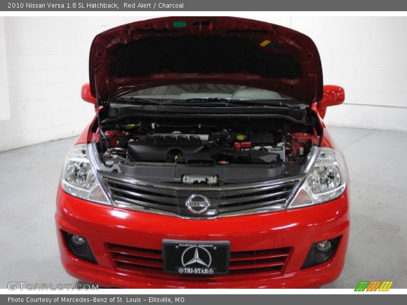 Red Alert / Charcoal 2010 Nissan Versa 1.8 SL Hatchback