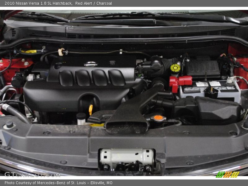 Red Alert / Charcoal 2010 Nissan Versa 1.8 SL Hatchback