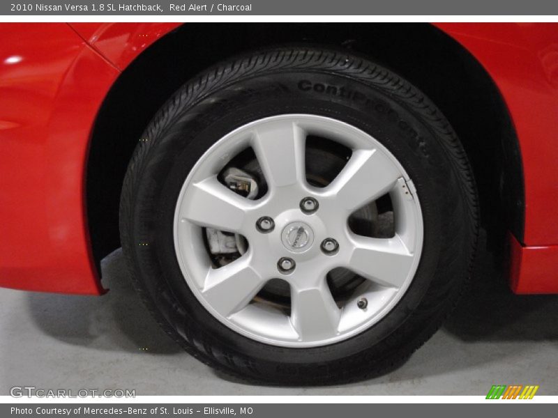 Red Alert / Charcoal 2010 Nissan Versa 1.8 SL Hatchback