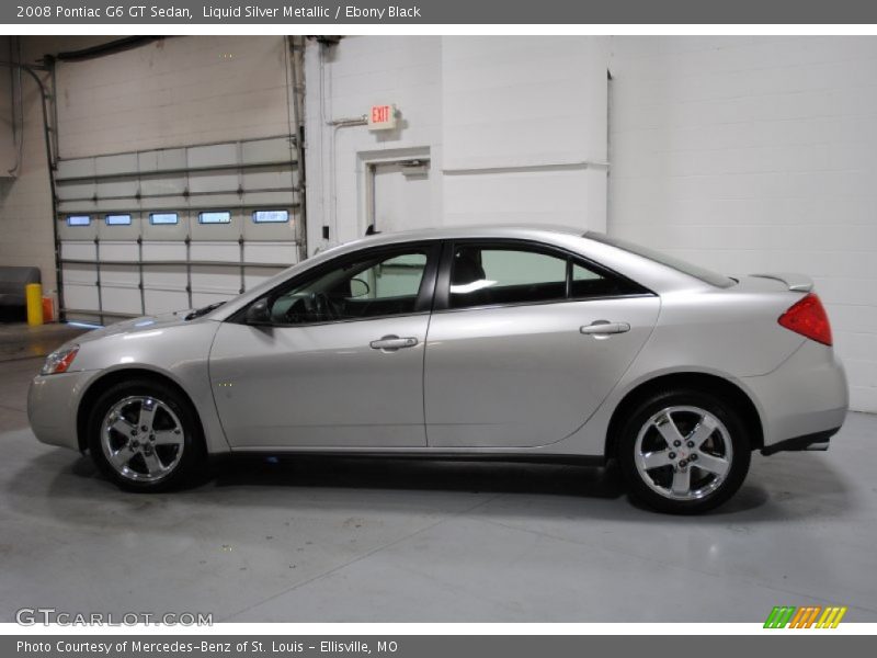 Liquid Silver Metallic / Ebony Black 2008 Pontiac G6 GT Sedan