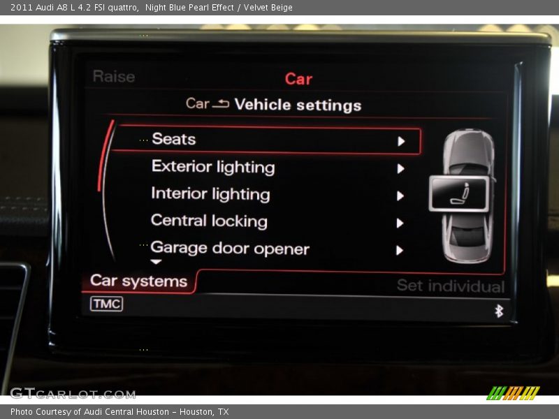 Night Blue Pearl Effect / Velvet Beige 2011 Audi A8 L 4.2 FSI quattro