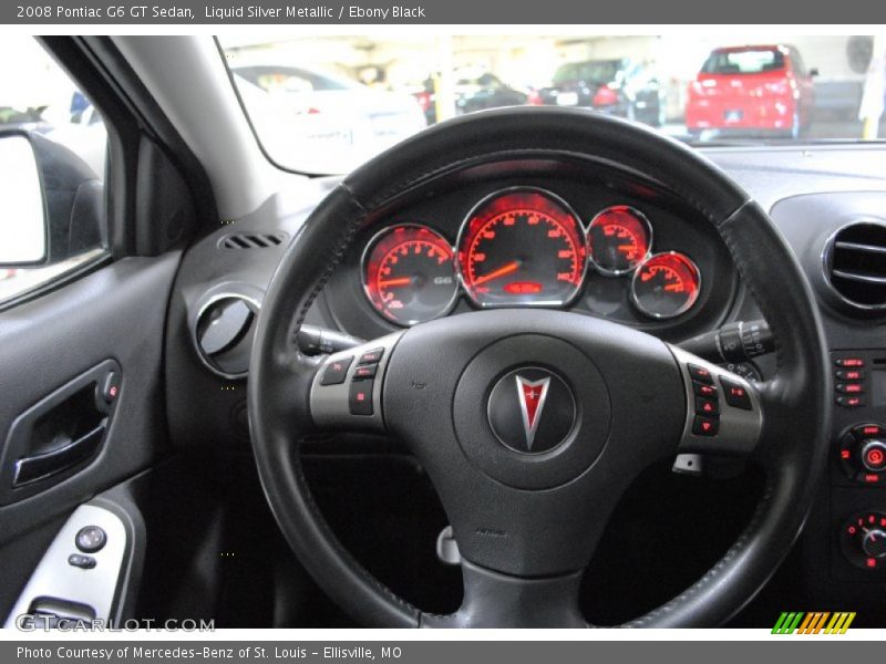 Liquid Silver Metallic / Ebony Black 2008 Pontiac G6 GT Sedan