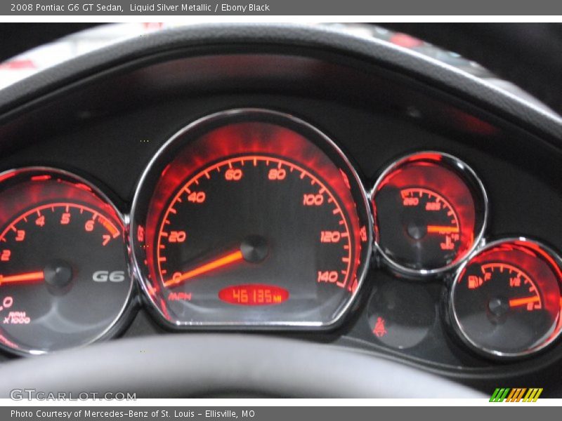 Liquid Silver Metallic / Ebony Black 2008 Pontiac G6 GT Sedan