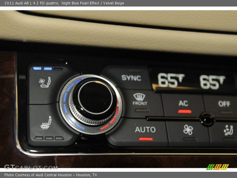 Night Blue Pearl Effect / Velvet Beige 2011 Audi A8 L 4.2 FSI quattro