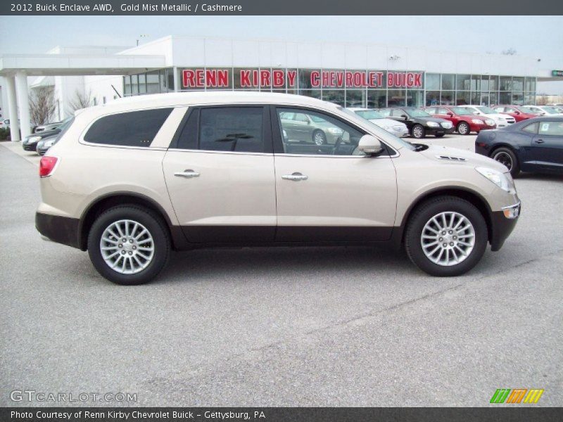 Gold Mist Metallic / Cashmere 2012 Buick Enclave AWD