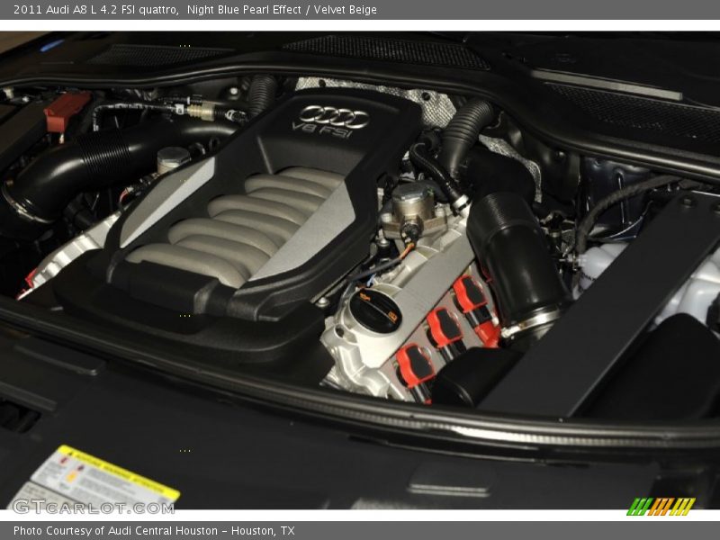 Night Blue Pearl Effect / Velvet Beige 2011 Audi A8 L 4.2 FSI quattro