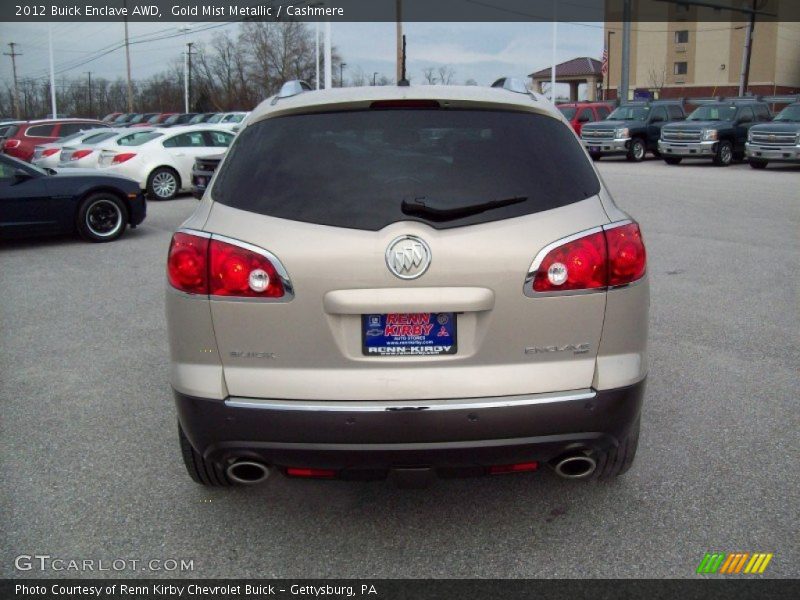 Gold Mist Metallic / Cashmere 2012 Buick Enclave AWD